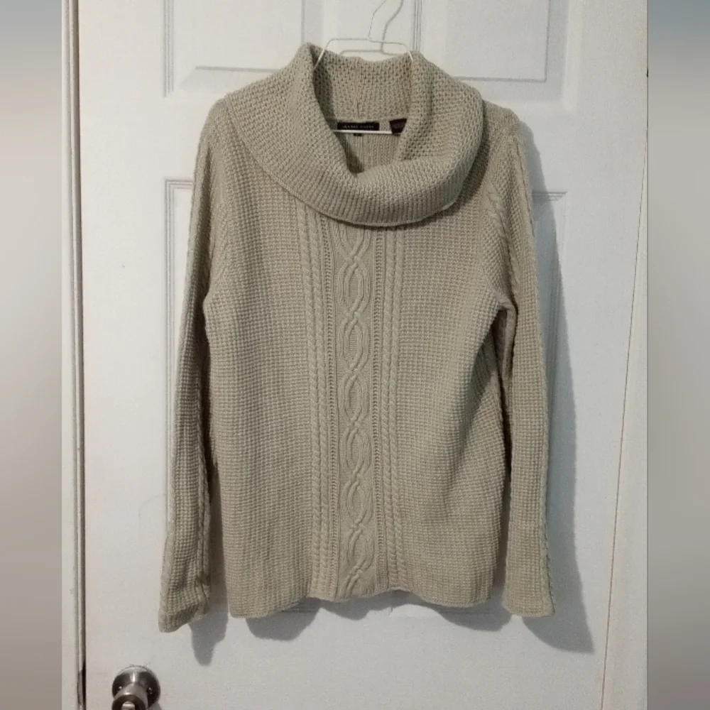 JEANNE PIERRE Beige Cowl Neck Sweater